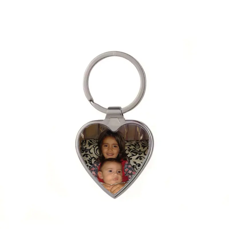 .breloc personalizat inima, poza/ text din metal, model ya-05 02